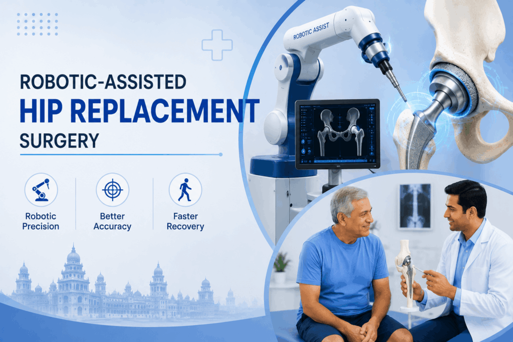 Robotic-assisted hip replacement surgery